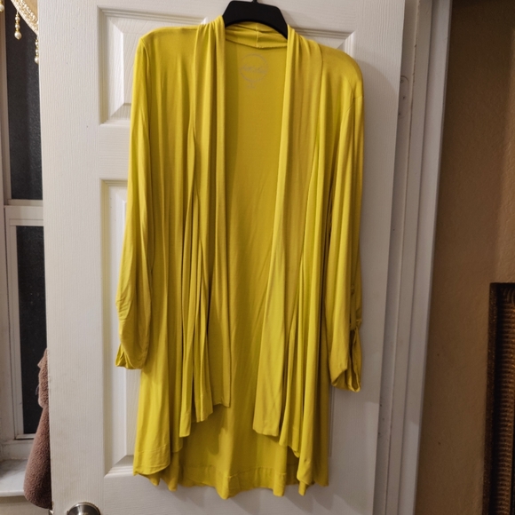 𝅺I.N.C International Concepts Yellow Open Cardigan XL Pre Owned - Picture 2 of 6